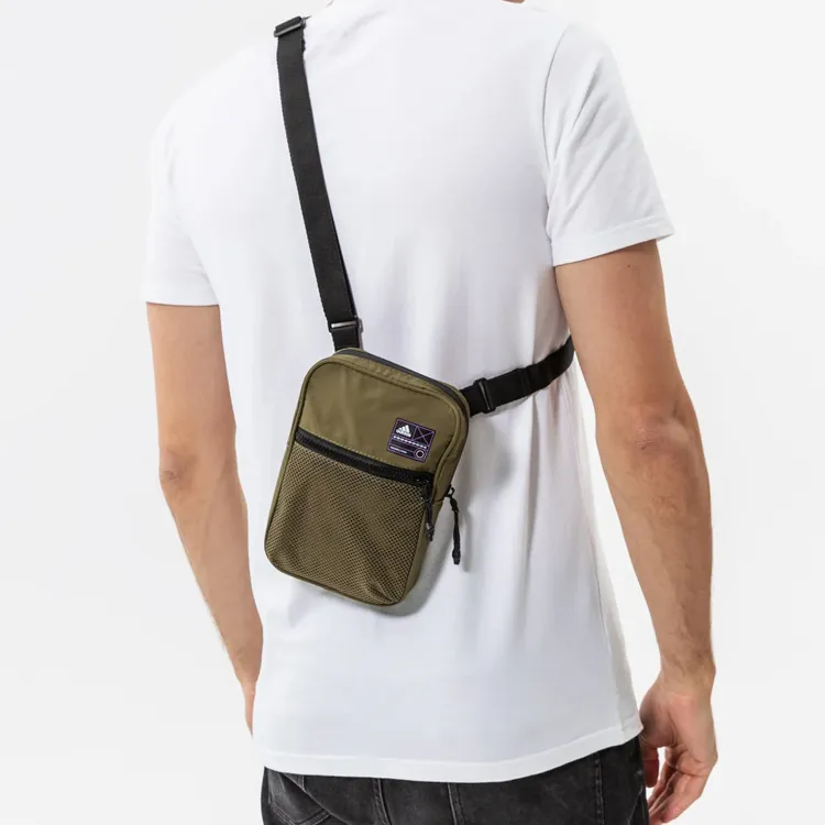 Adidas Polyester Shoulder Bag Crossbody Bag Regular Unisex Dark Olive Green-4
