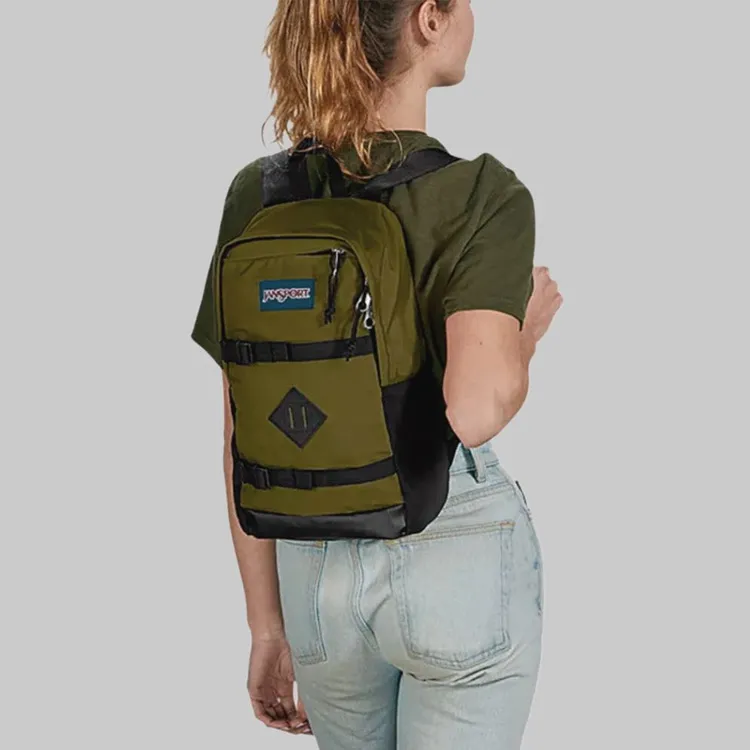 JanSport Polyester Crossbody Bag Sling Bag Crossbody Bag Backpack Regular Men's Dark Army Green-4
