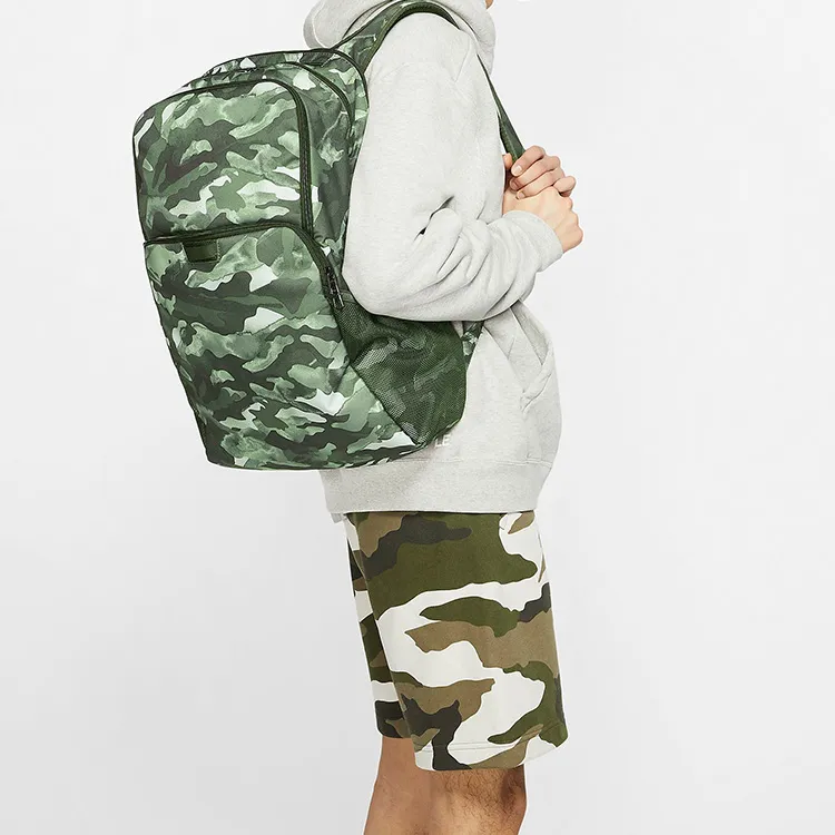 Nike Polyester Backpack Regular Unisex Green Camouflage-1