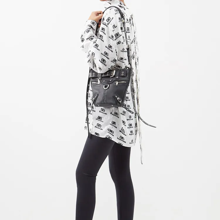 Balenciaga Cow Leather Bucket Bag, Shoulder Bag, Crossbody Bag Extra Small Women's Black-5