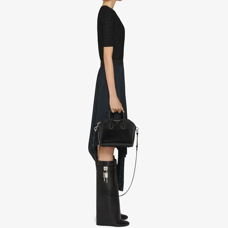 Givenchy Antigona Cow Leather Shoulder Bag, Crossbody Bag, Handbag Mini Women's Black-4