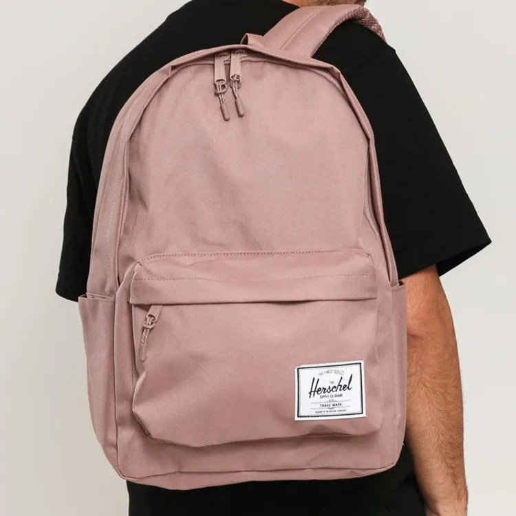 Herschel Polyester Backpack Large Size Unisex Classic Gray Rose-4