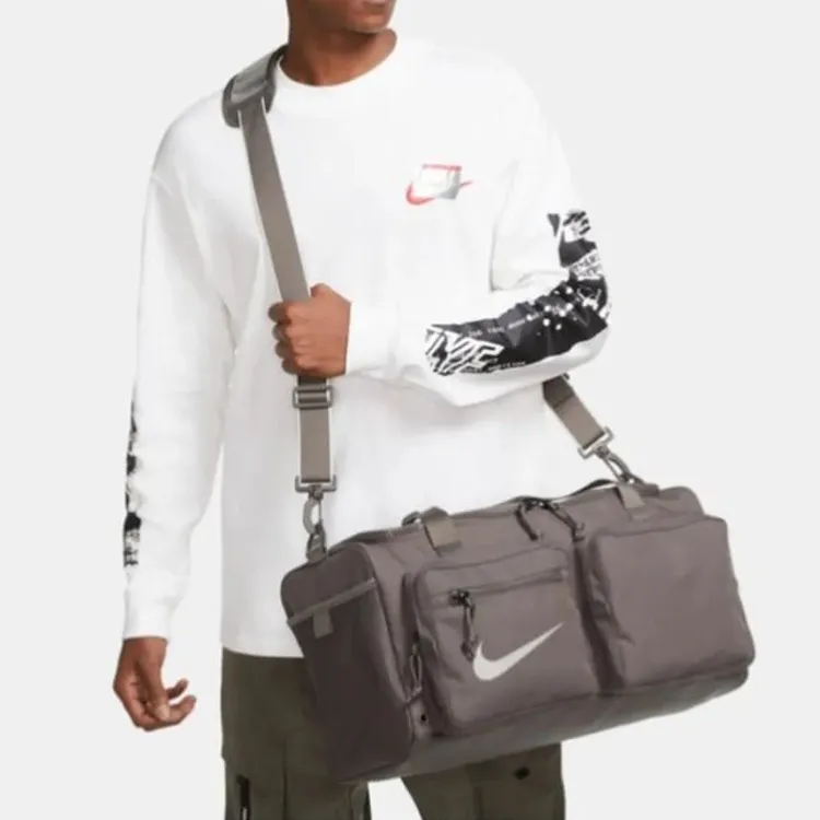 Nike Polyester Portable Crossbody Basketball Bags Travel Bags Gym Bags Large Size Unisex Dark Wood Umber-1
