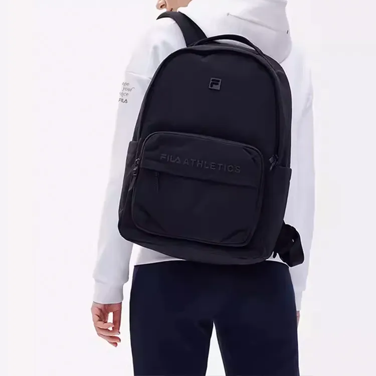 FILA Athletics Fabric Laptop Bag Backpack Large Size Unisex Pitch Black-3