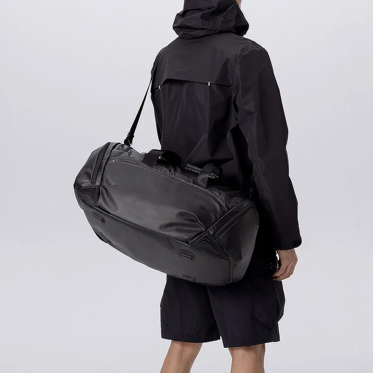TAJEZZO PVC Travel Bag Large Size Unisex Black-5