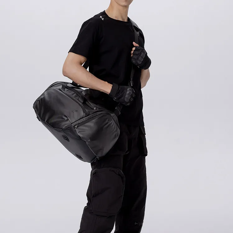 TAJEZZO PVC Travel Bag Large Size Unisex Black-3
