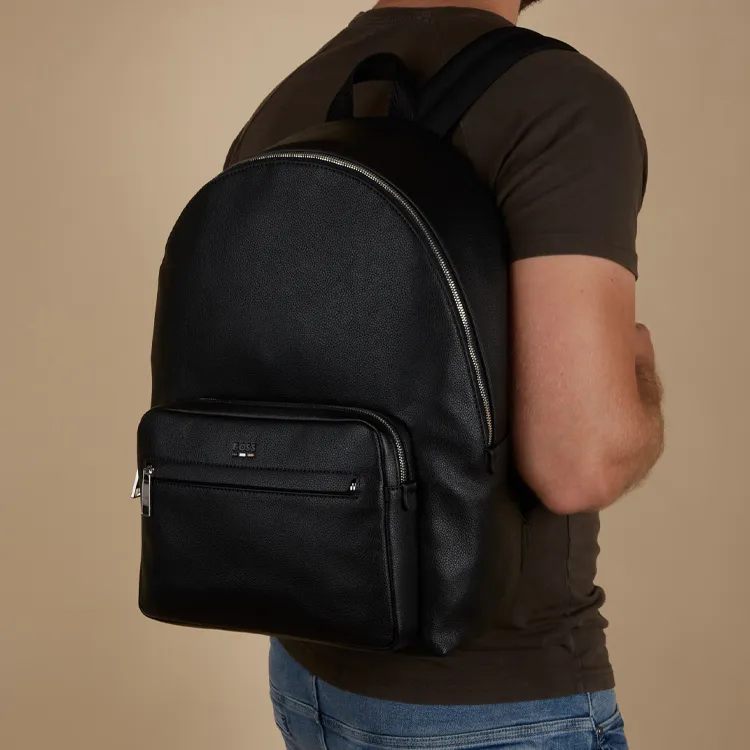 HUGO BOSS Polyurethane Polyester Backpack Regular Men's Black-3