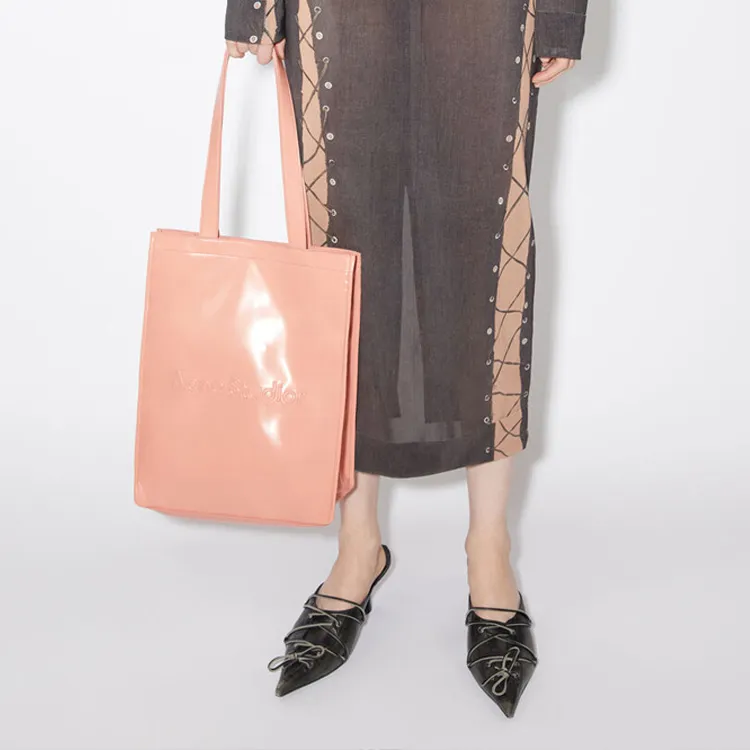 Acne Studios Polyurethane Tote Bag, Shopping Bag, Handbag, Shoulder Bag Women's Salmon Pink-2