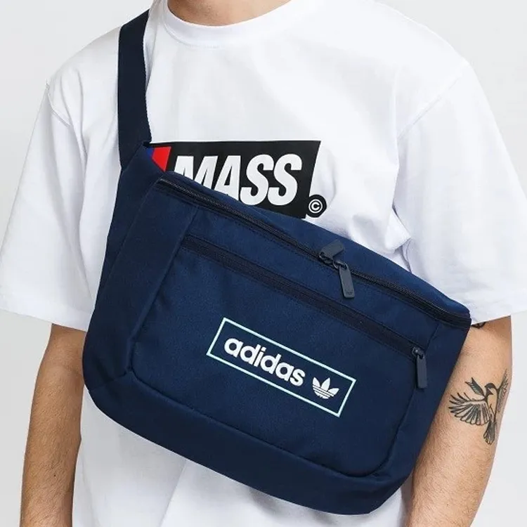 Adidas Originals Polyester Fanny Pack Unisex Navy Blue-4
