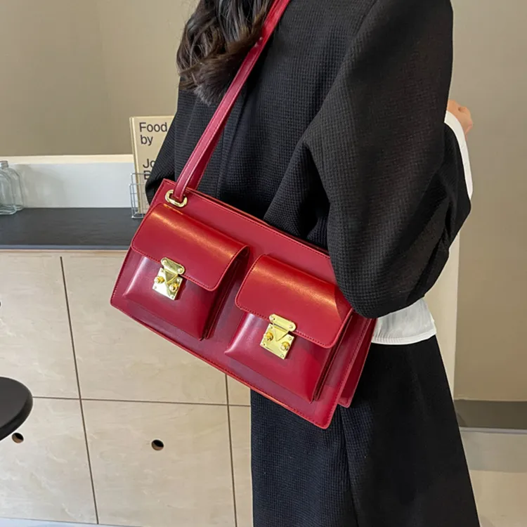 Duoluplo Doron Paul PU Crossbody Bag, Shoulder Bag Regular Women's Ecru/Black/Burgundy/Brown-7