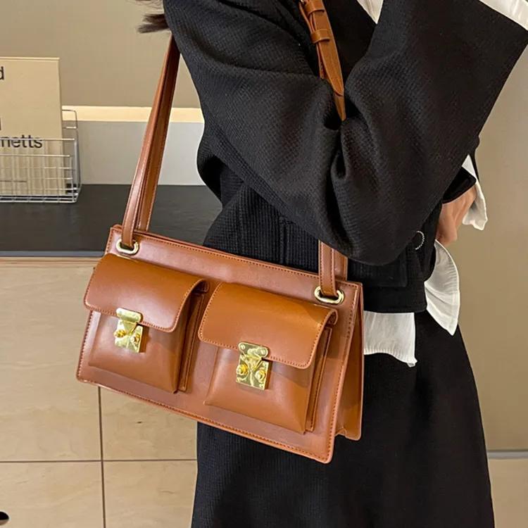 Duoluplo Doron Paul PU Crossbody Bag, Shoulder Bag Regular Women's Ecru/Black/Burgundy/Brown-11