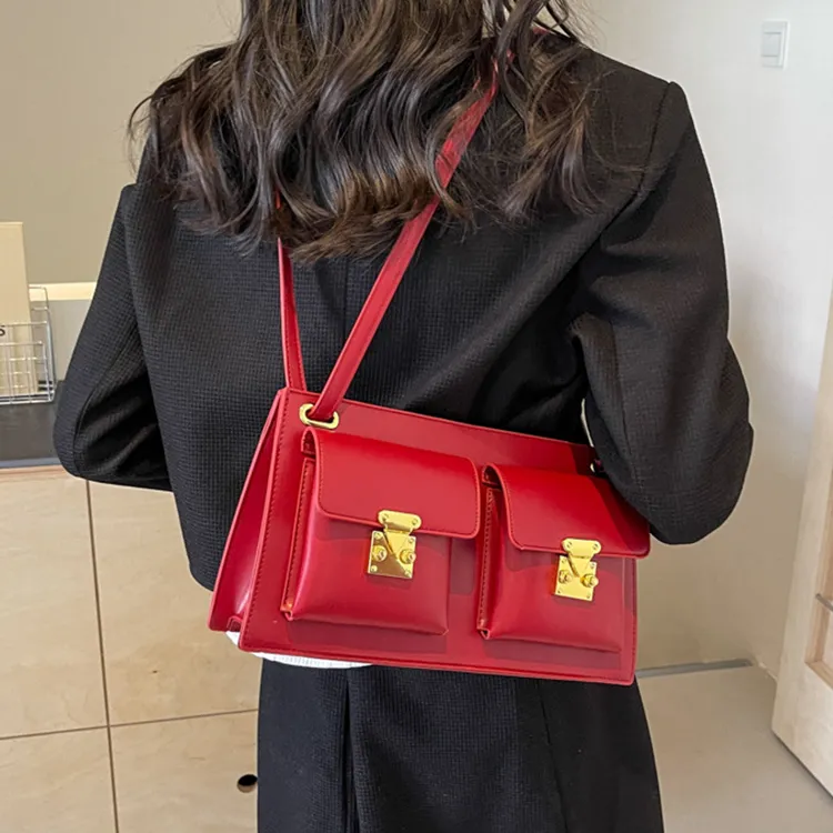 Duoluplo Doron Paul PU Crossbody Bag, Shoulder Bag Regular Women's Ecru/Black/Burgundy/Brown-8