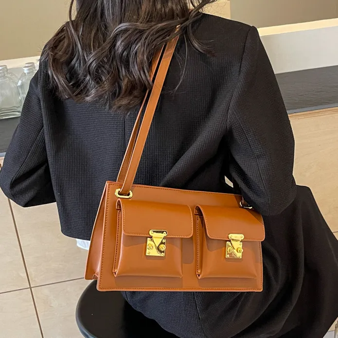 Duoluplo Doron Paul PU Crossbody Bag, Shoulder Bag Regular Women's Ecru/Black/Burgundy/Brown-12