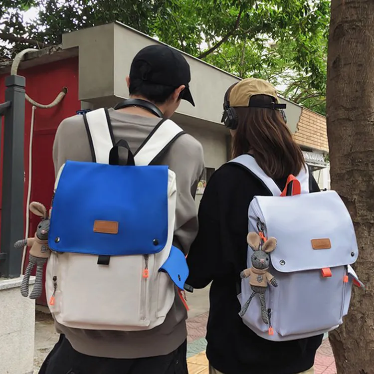 Duoluplo Doron Paul Nylon Backpack Regular Unisex Black/Light Blue/Blue/Green-9