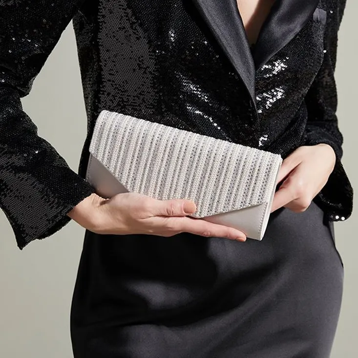RiotLILY Fabric Clutch Women's White-5