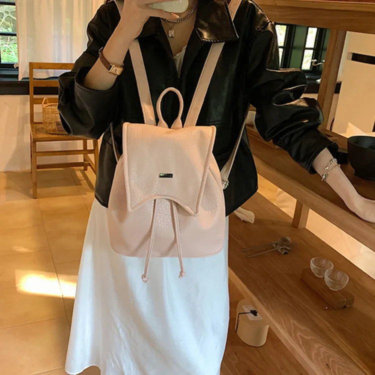 SUPERCUTE PU Backpack Regular Women's Ecru/Silver/Black/Pink-20