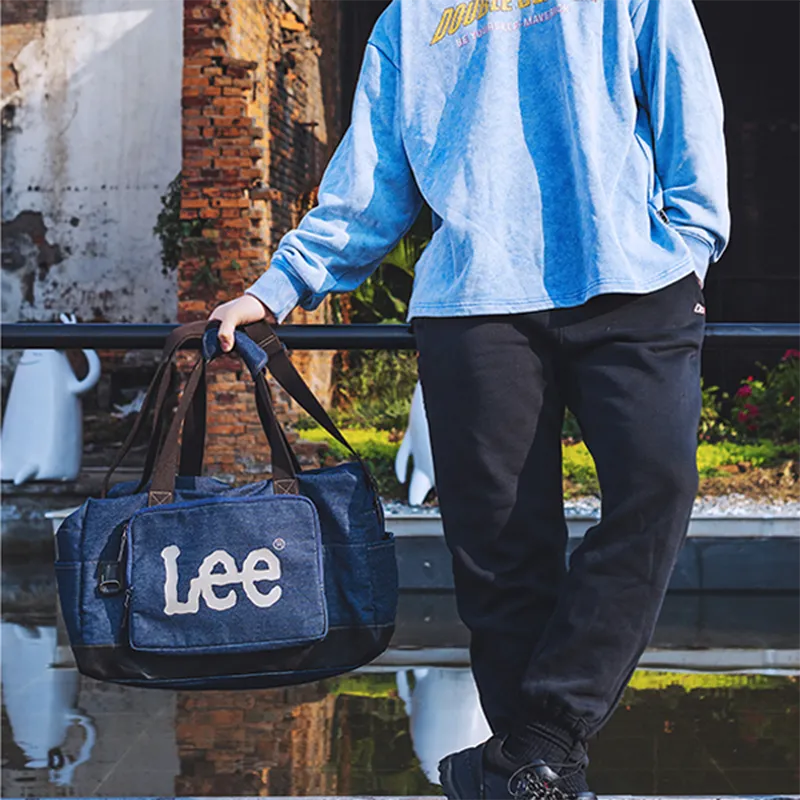 Lee Polyester Travel Bag, Gym Bag, Basketball Bag Regular Unisex Dark Blue-3