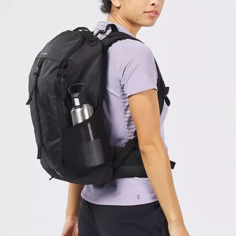 DECATHLON Polyethyl Terephthalate Backpack Unisex Obsidian Black-2