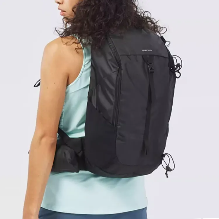 DECATHLON Polyethyl Terephthalate Backpack Unisex Obsidian Black-3
