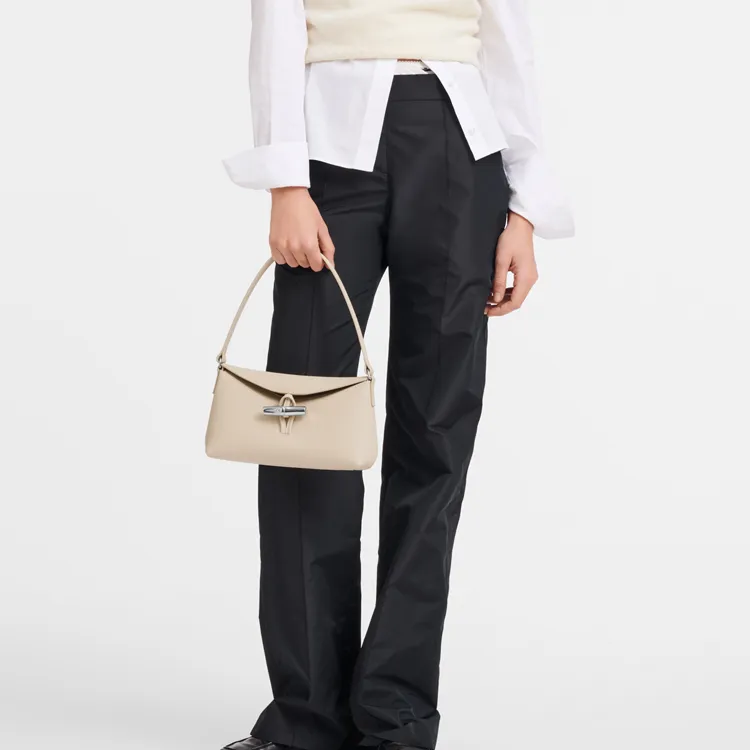 LONGCHAMP Small Roseau Learther Shoulder Bag-3