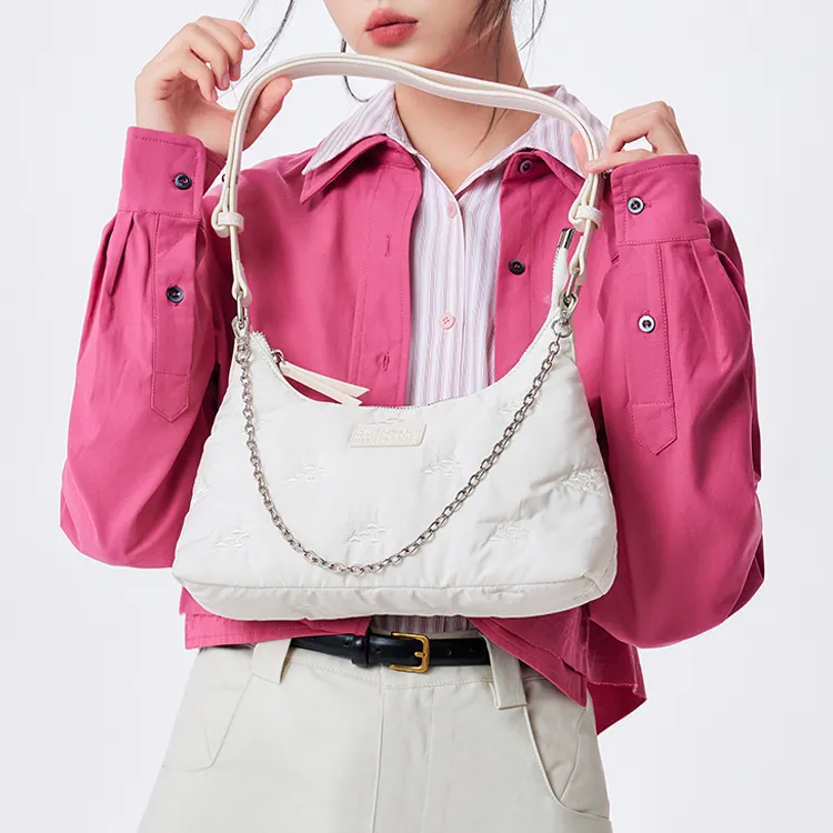SEM/R Super Plant, Collaboration Edition Polyester Shoulder Bag Trumpets Women's Milk White/Gray Blue-3