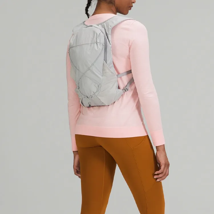 Lululemon Active Nylon With Polyester Backpack Regular Unisex Gray-2