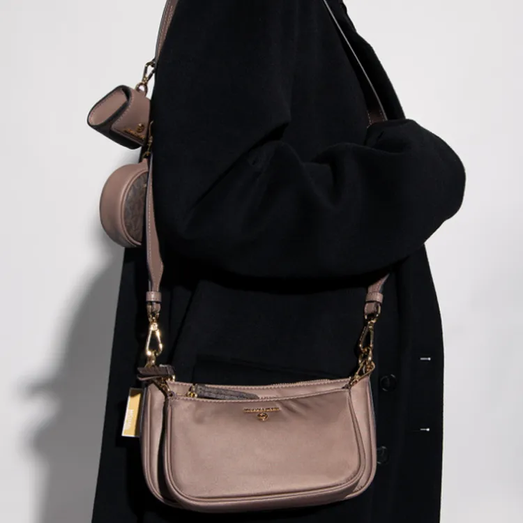 MICHAEL KORS Jet Set Nylon Crossbody Bag Regular Women's Light Umber-5