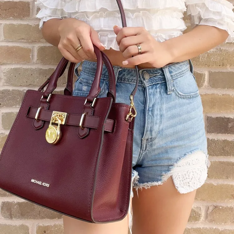 MICHAEL KORS Leather Shoulder Bag Crossbody Bag Handbag Women's Burgundy-5