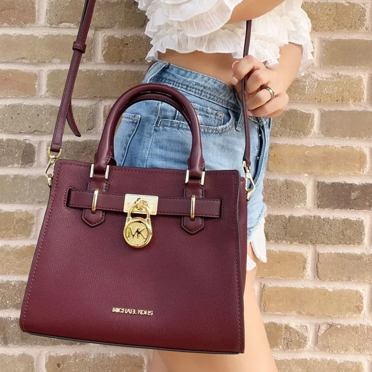 MICHAEL KORS Leather Shoulder Bag Crossbody Bag Handbag Women's Burgundy-3