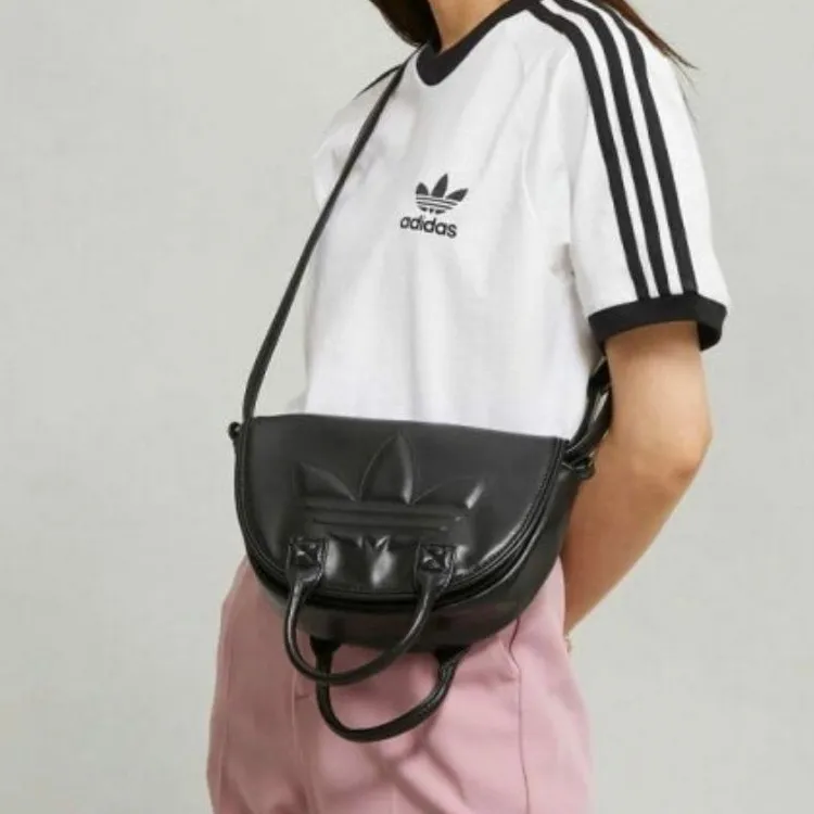 Adidas Polyurethane One Shoulder Handbags Regular Women's Black-3