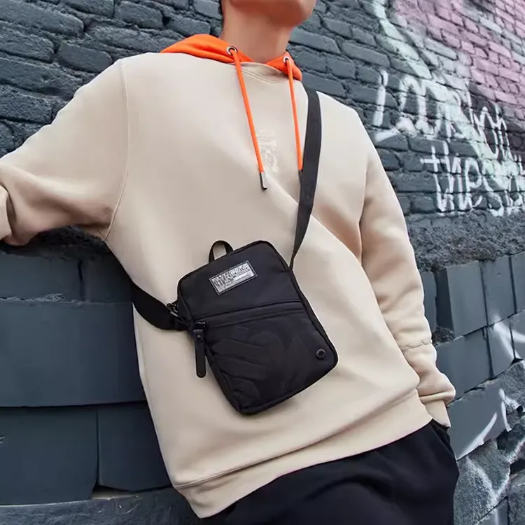 LiNing Fabric Shoulder Bag Crossbody Bag Unisex Black-5