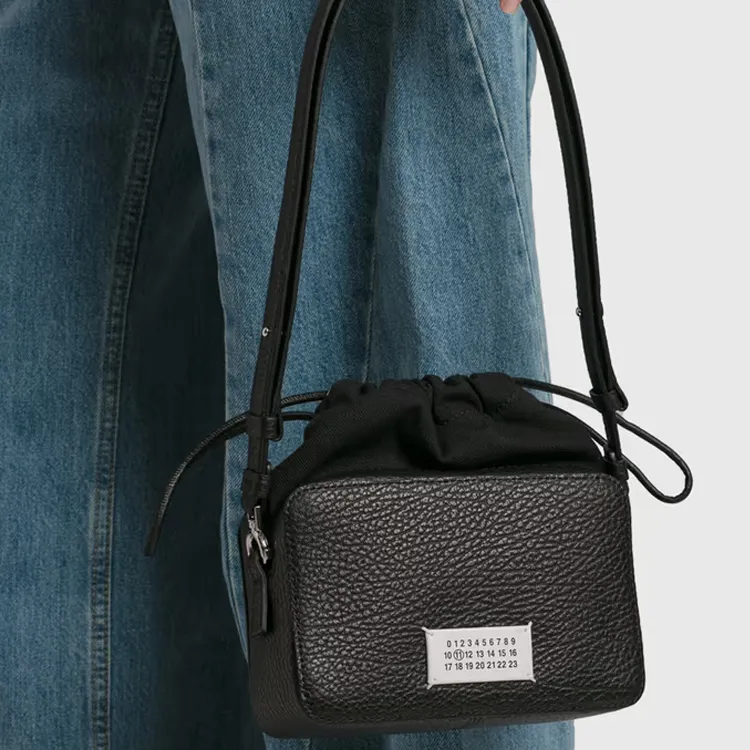 Maison Margiela Calfskin Crossbody Bag, Shoulder Bag Women's Black-4