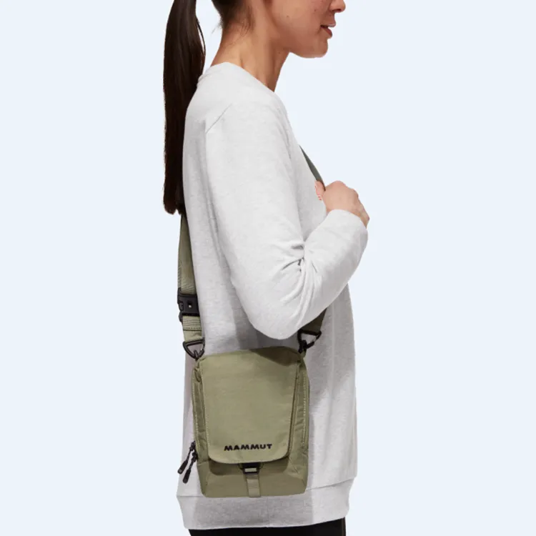 MAMMUT Polyester Shoulder Bag Crossbody Bag Regular Unisex Black/Olive Green-8