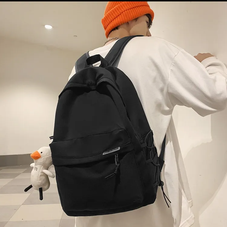 Parker Bear Nylon Backpack Regular Unisex Black/White-1