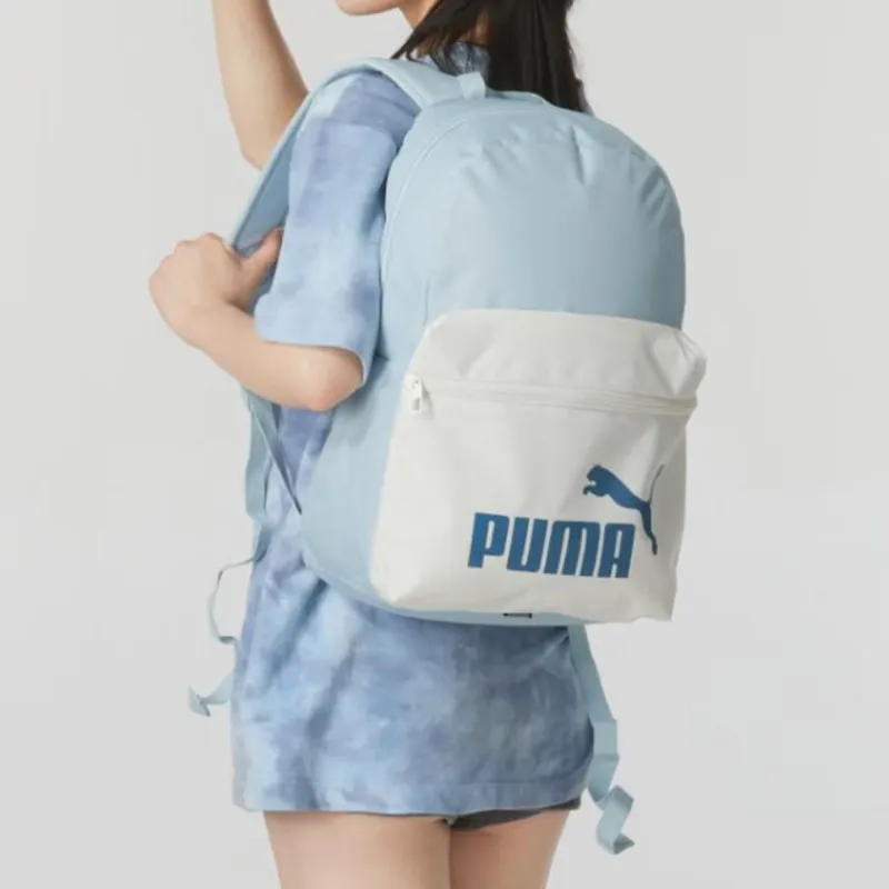 PUMA Fabric Backpack Regular Women's Light Blue & White-3