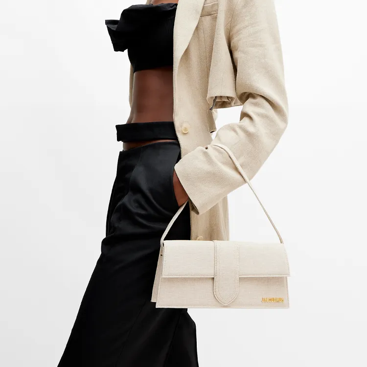 Jacquemus Le Bambino Long Flap Bag Light Greige-6