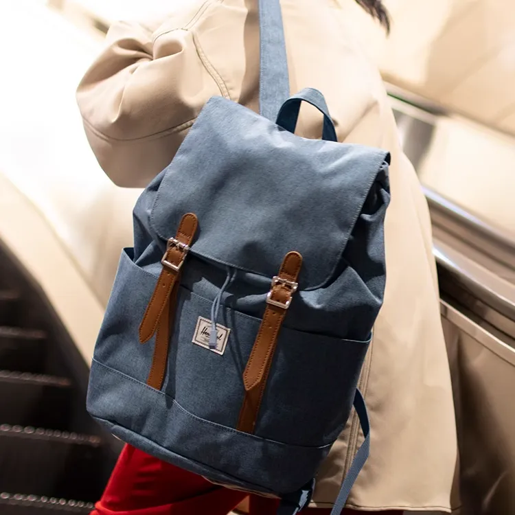 Herschel Polyester Backpack Large Size Unisex Hemp Gray Blue-4
