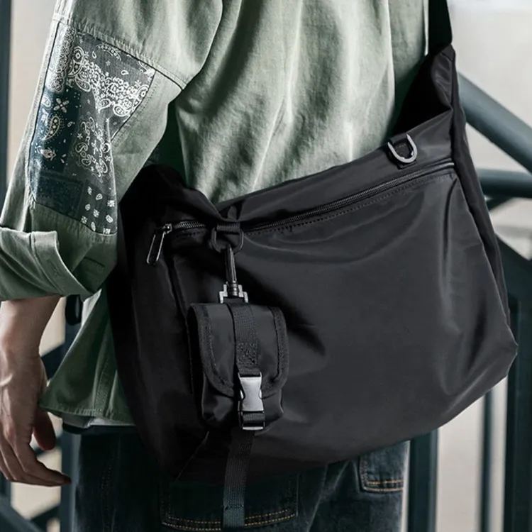 SWISS MILITARY Oxford Shoulder Bag Men's Black-3