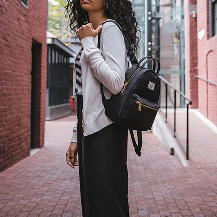 Herschel Polyester Backpack Mini Unisex Black Warrior-4