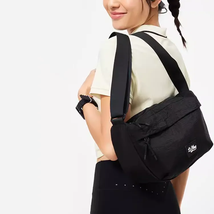 LiNing Polyamide Shoulder Bag, Crossbody Bag Unisex Black-4