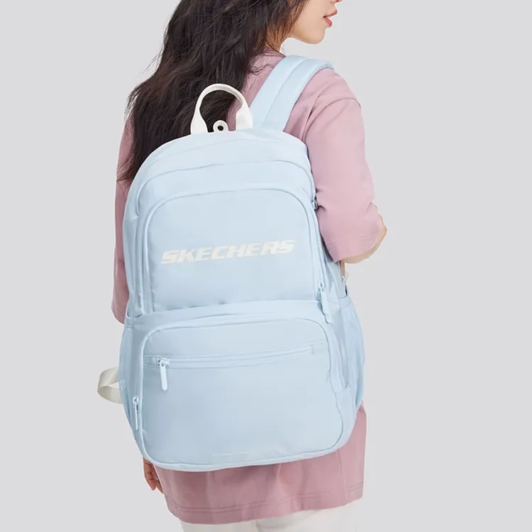 Skechers Fabric Backpack Regular Unisex Baby Light Blue-3