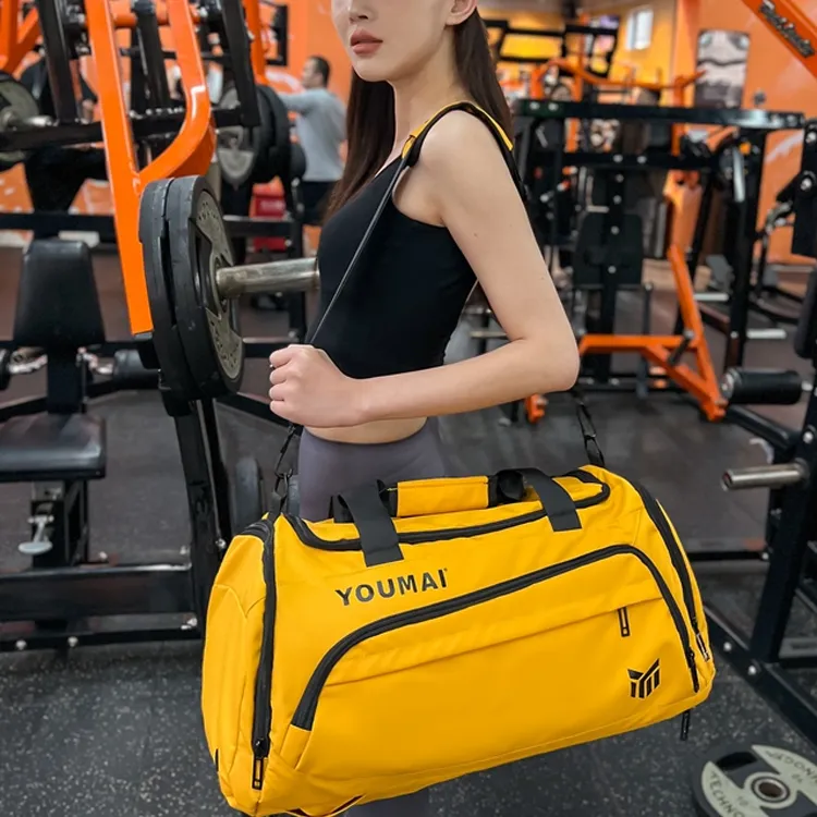 Travel Oxford Gym Bag Medium Size Unisex Black/Orange/Khaki/White/Yellow/Army Green/Lake Blue/Gray-13