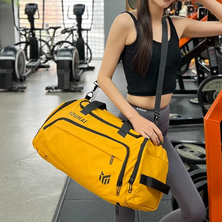 Travel Oxford Gym Bag Medium Size Unisex Black/Orange/Khaki/White/Yellow/Army Green/Lake Blue/Gray-11