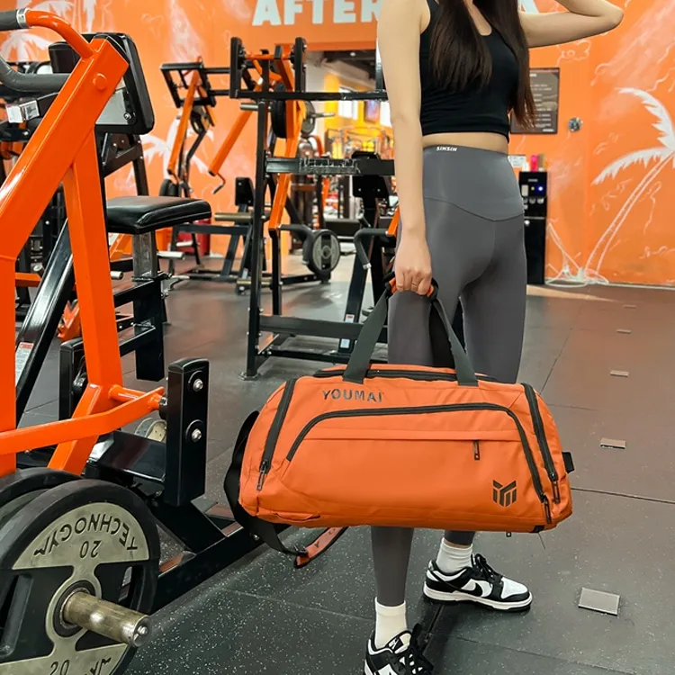 Travel Oxford Gym Bag Medium Size Unisex Black/Orange/Khaki/White/Yellow/Army Green/Lake Blue/Gray-16