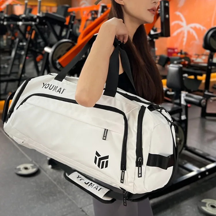 Travel Oxford Gym Bag Medium Size Unisex Black/Orange/Khaki/White/Yellow/Army Green/Lake Blue/Gray-7