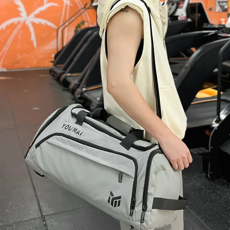 Travel Oxford Gym Bag Medium Size Unisex Black/Orange/Khaki/White/Yellow/Army Green/Lake Blue/Gray-22