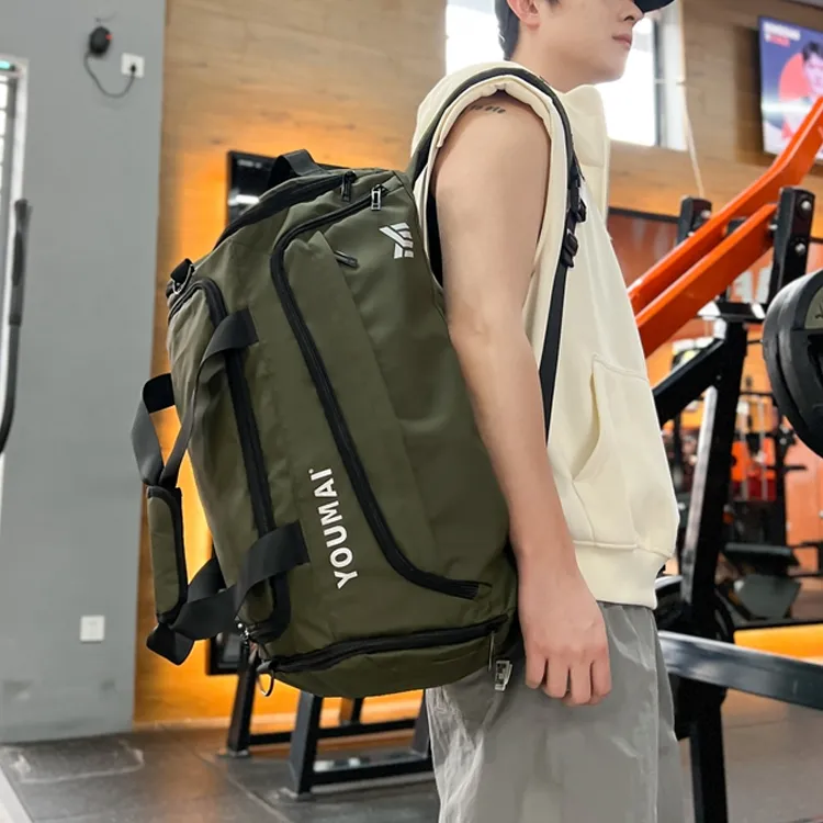 Travel Oxford Gym Bag Medium Size Unisex Black/Orange/Khaki/White/Yellow/Army Green/Lake Blue/Gray-23