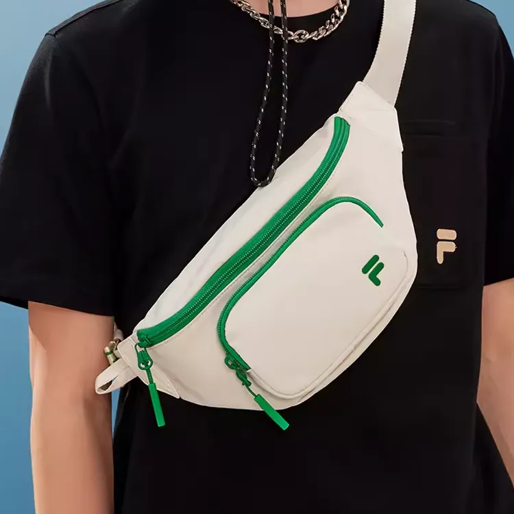 FILA FUSION Fabric Fanny Pack Extra Small Unisex Beige As In 'Qin' Can Be Interpreted As 'Beige' In This Context-4