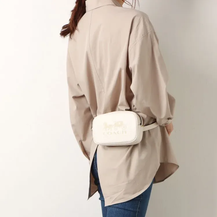 COACH Jes Cow Leather Portable Crossbody Bag Shoulder Bag Women's White-7