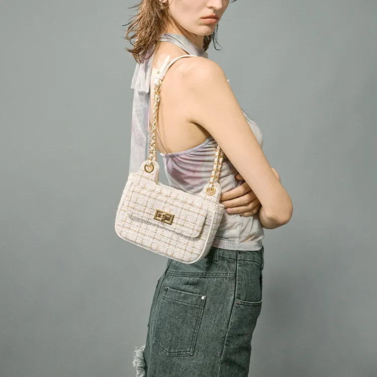 JACD PU Shoulder Bag Regular Women's Tai Mountain Gray/Snowflake Gray-11